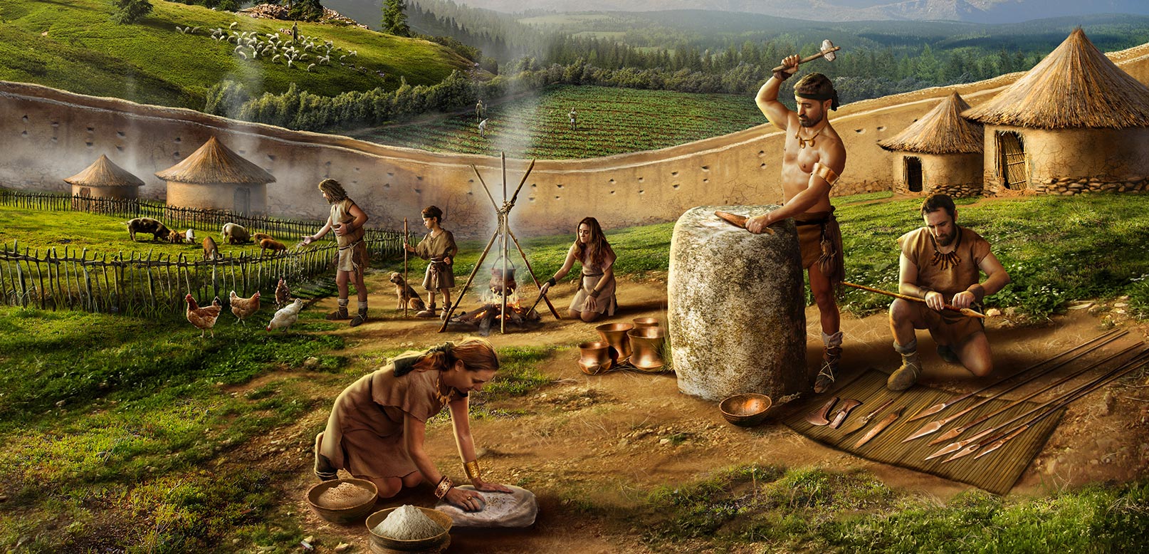 Ilustraci n Prehistoria Edad De Los Metales Illustration Of The 