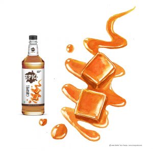 Ilustración Packaging Epic Speciality Syrup, llustration Packaging Epic Specialty Syrup