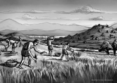 02-ilustracion-recolectores-del-neolitico-mudejar-museo-muvvel