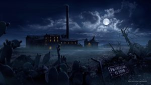 La vieja fábrica - matte painting, The old factory - matte painting